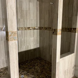 a walk in shower
