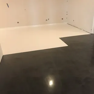 the finished concrete floor