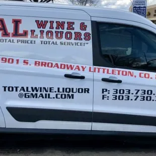 a van parked in a parking lot