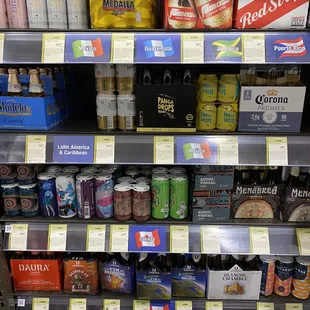 a variety of beverages