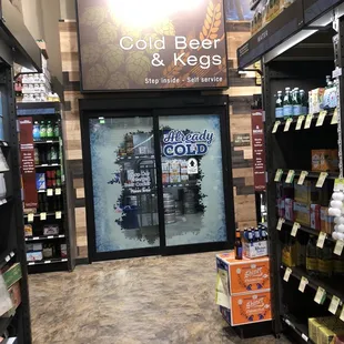 Cold beer kegs