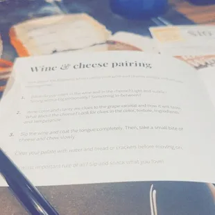 The booklet we were provided to take notes in, you can also download the total Wine app and keep notes there