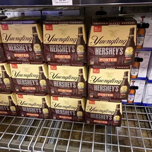 a shelf of hersey&apos;s