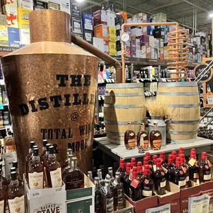 a display in a liquor store