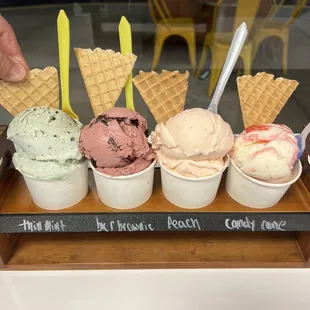 different flavors of ice cream