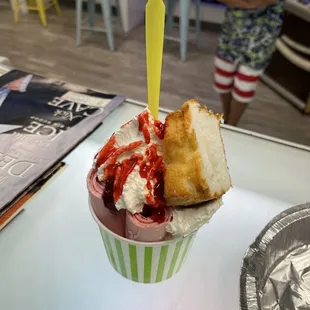 Strawberry Shortcake Rolled Ice Cream