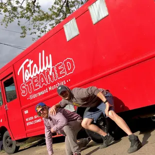 Owners Ryan and Scott excited to cook you up some steamed sliders!