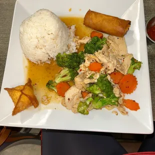 a plate of food on a table