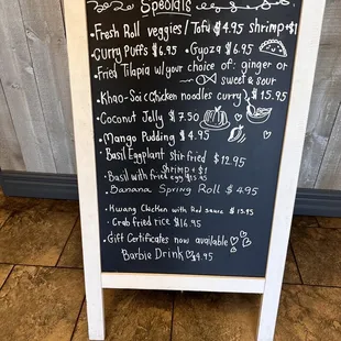 Specials on 9/2