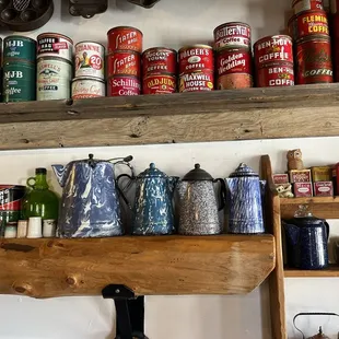 I love their decor various Coffee cans and coffee kettles.