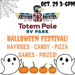 Bring the family for our Halloween Festival! Oct. 29th 3-6pm!