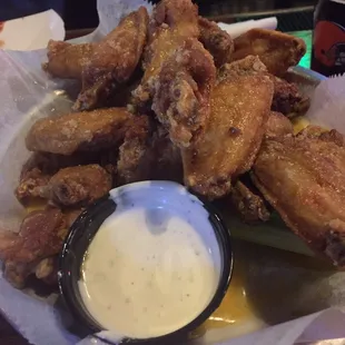 Garlic Parm wings, a favorite...