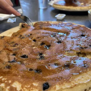 Enormous blueberry pancake