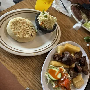 Pupusas Jalapeno con Queso Yuca Frita con Chicharron