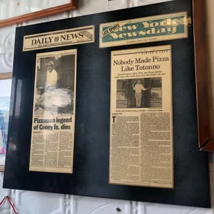 Old newspaper articles featuring Gennaro "Jerry" Pero