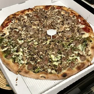 a pizza in a pizza box