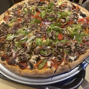 Large pepperoni, sausage, mushroom, bell pepper