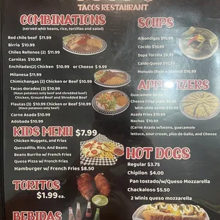 And have a kids menu