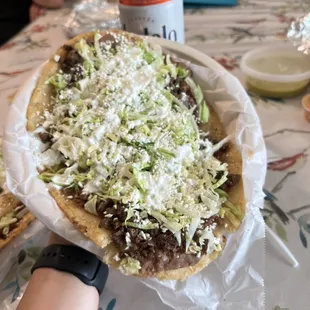 Carnes asada huarache