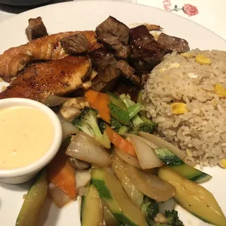 Salmon and NY Steak Hibachi