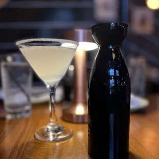 Rose Water Lemon Drop and Saki