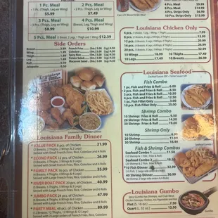 New Jan 2023 menu prices