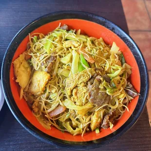 Singapore rice noodle with combo meats