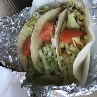 3 bean tacos, no cheese.