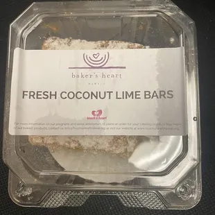Baker's Heart Fresh Coconut Lime Bars