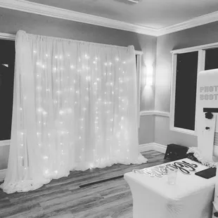 Sheer white elegant backdrop for all occasions