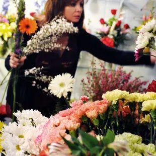 Picking out flowers for you!