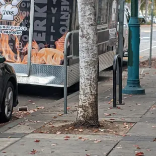a car parked on the side of the street