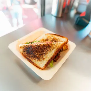 a sandwich on a plate