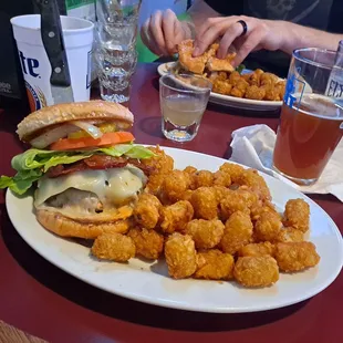 Chipotle Burger &amp; tots!