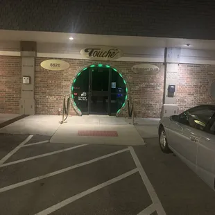 a car parked in a parking lot