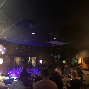 Private back room has a bar