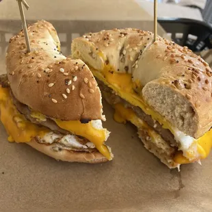 New York Style Bagel sandwich