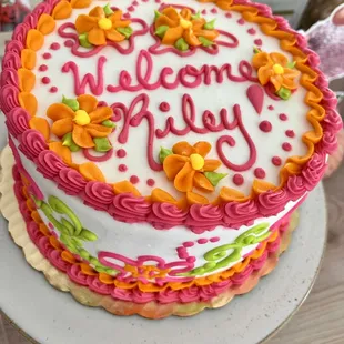 Another perfect and delicious cake from this bakery to welcome my newest great niece.