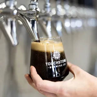 A selection of dark and barrel aged beers available