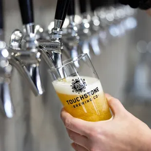 Beer pouring at the bar