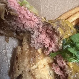 Raw burger