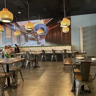 the interior of a restaurant