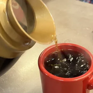 Hot fresh coffee