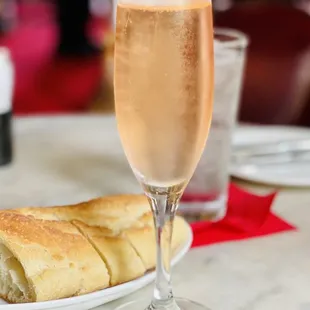 Sparkling Rosé by the glass is lovely.