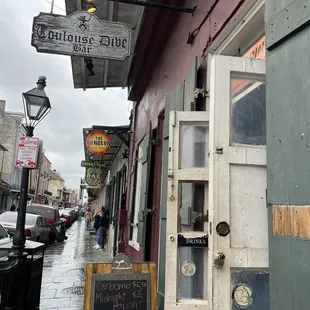 a sign on the side of a building