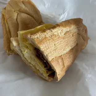 Breakfast Poboy. Very good!