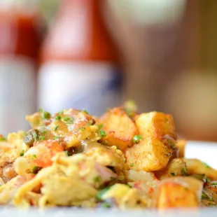 Crawfish and Tasso Scramble