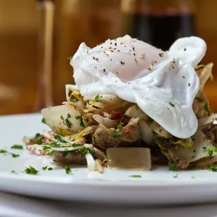 Duck Confit Salad with Poached Egg