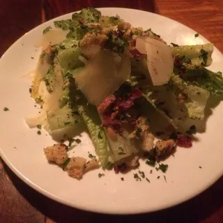 Hearts of Romaine Salad with Crisp Hot Coppa and Grana Padano