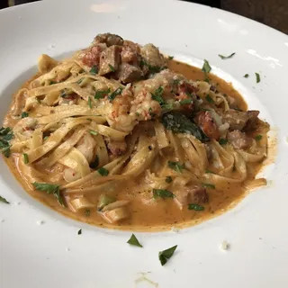 Creole Gulf Prawns and Housemade Tasso Linguine